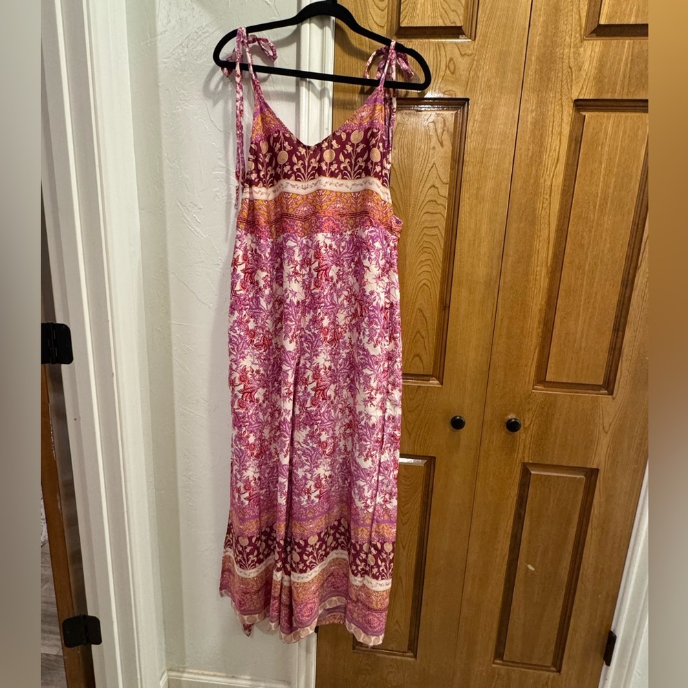 Free People Pink and Purple Paisley jumpsuit. Size XS. EUC.